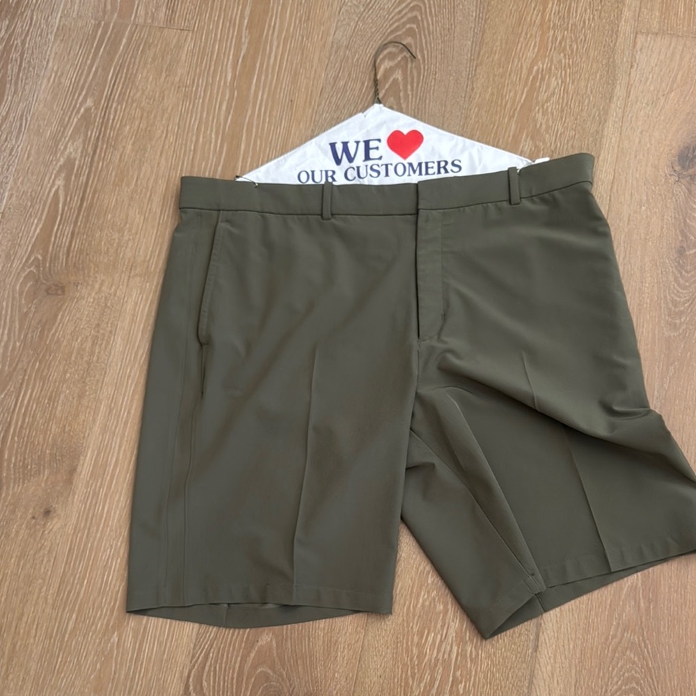 Nike Green Flat Front Shorts Tailored Design